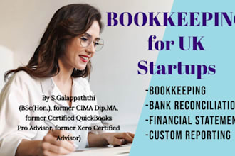 assist in bookkeeping for UK startups