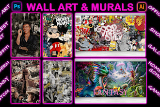 create graffiti pop art canvas designs and murals