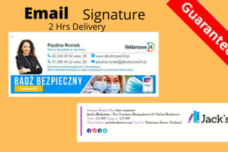make professional HTML signature outlook gmail footer apple