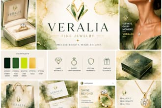 design a luxury logo branding with complete brand identity