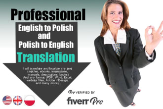 提供完美的英语来波兰语翻译