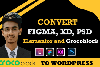convert wix xd figma to elementor, figma to wordpress