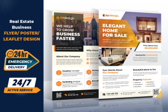 do real estate, construction, business flyer, promotional flyer, leaflet design