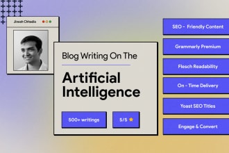 write blogs on artificial intelligence or machine learning