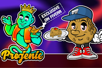 do custom eye catching cannabis mascot logo design for your brand