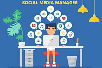 manage the social media accounts as a social media manager