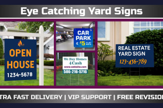 design shop sign yard sign, vinyl banner