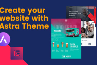 install astra theme, import demo, and customize