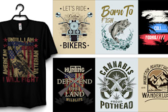 create vintage, distressed, retro, trendy t shirt design