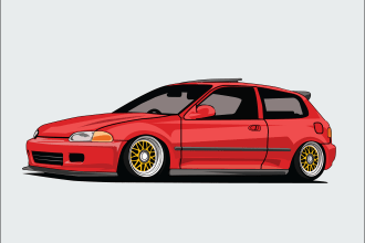 draw detailed vector art of your car, vehicle