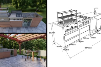 design your outdoor kitchen with measurements plan and appliances,outdoor living