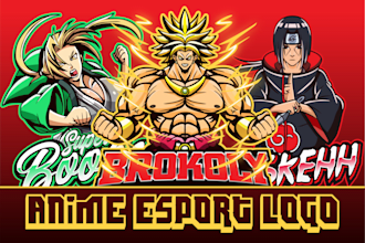 make an awesome esport logo from anime and manga character