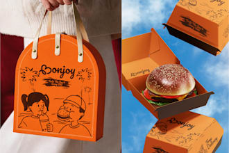 do product packaging design, box design and label design with branding