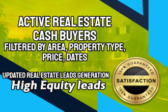 give you active real estate cash buyers in your target areas