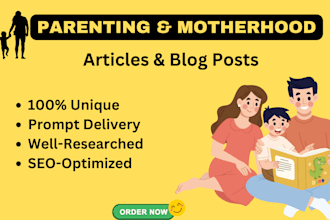 write informative parenting and motherhood articles