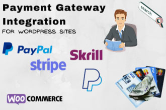 integrate paypal or other payment gateways for wordpress websites