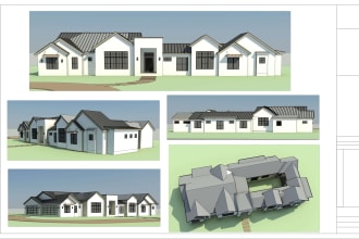 do 2d, 3d architectural model in autocad, revit and sketchup