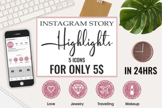 design amazing instagram story highlight cover icons