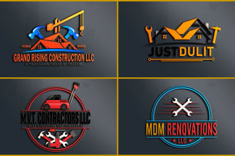 design construction, real estate, plumbing, handyman logo