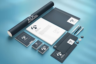 design modern minimalist logo and stationary