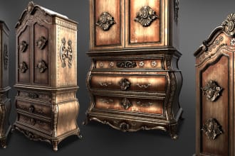 make product and furniture 3d modelling ,texturing and rendering