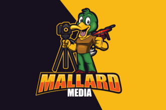 do modern cartoon, character, and mascot logo design