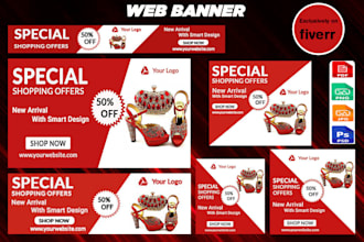 design creative web banner, social media ads, fb post and cover professionally