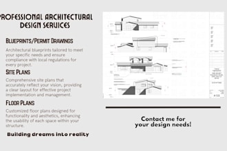 draw site plan permit plan architectural blueprints drawings for city permit