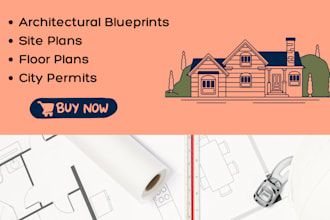 make site plan permit plan architectural blueprints drawings for city permit