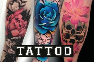 create eye catching floral tattoo design