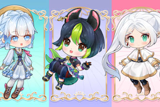 draw a custom chibi character in anime style