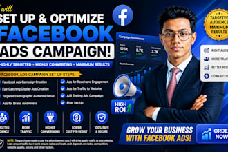 set up and optimize facebook ads campaign