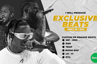 ghost produce you hip hop , rnb, pop, trap beat in 1 day