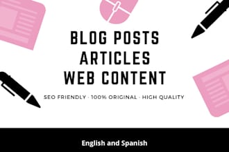 write SEO articles for your blog in spanish
