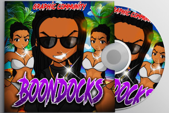 design dope cartoon, mixtape or single album cover artwork