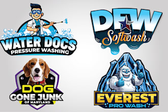 design junk removal and pressure washing logo