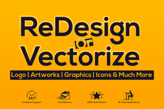 do vector tracing, logo redesign or convert image to vector