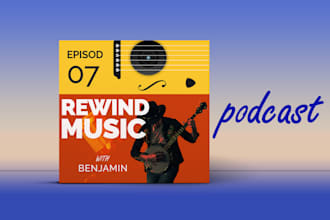 design you a creative and professional podcast cover