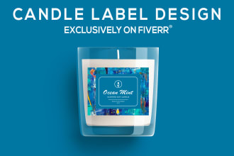 do candle label design, candle logo, product label