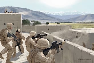 draw military themed illustrations