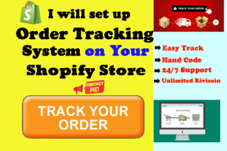 setup order tracking page or system on your shopify dropshipping ecommerce store