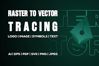 perfectly trace logo or image in vector