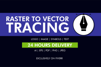 perfectly trace logo or image in vector