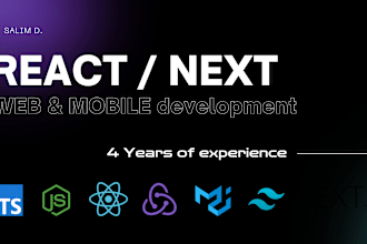 do react js next js front end web development