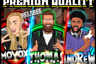 design twitch avatar,caricature,gaming mascot esport logo