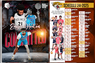 create a professional sport flyer for basketball baseball