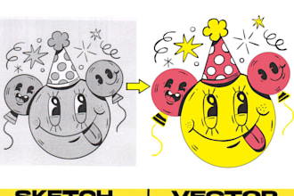 convert your hand drawing into a vektor or digital art