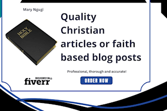 write quality christian articles or faith based blog posts