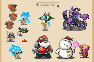 design game characters by cartoon, anime style