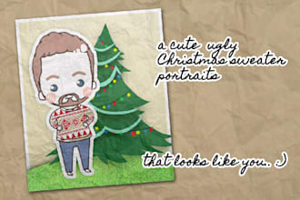 do a christmas sweater portraits